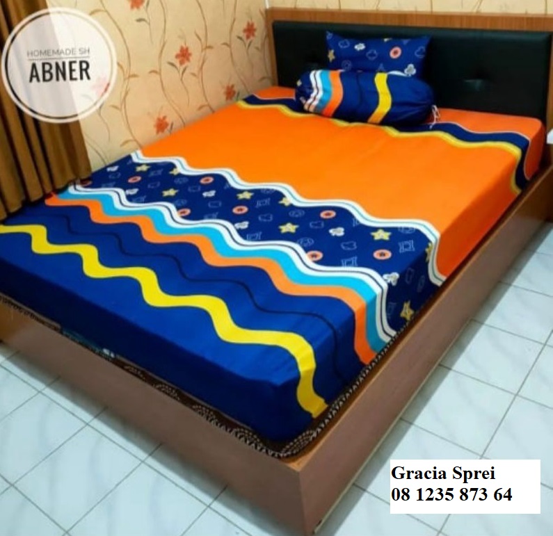 <p>Sprei Disperse Gelombang Oren dengan merek Nath